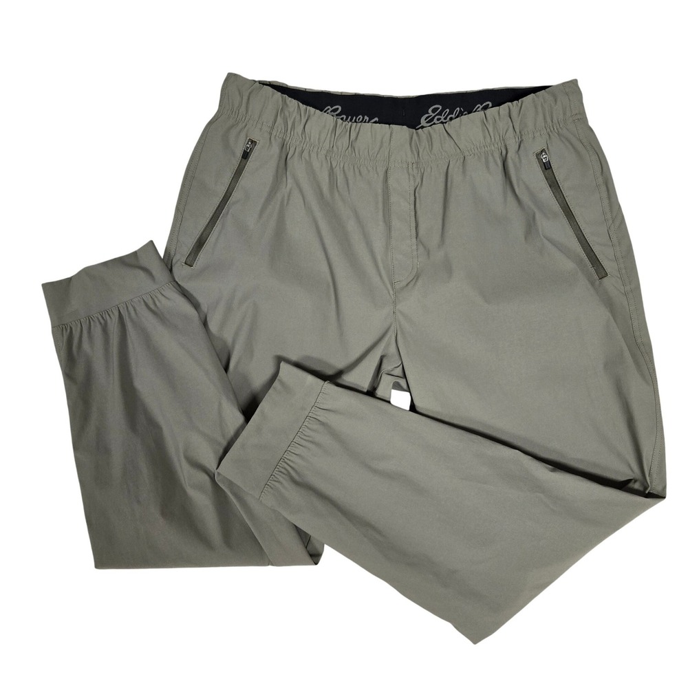 Eddie Bauer First Ascent Hiking Joggers Gray Green Stretch Pants Womens Size 16